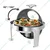 Premium Quality Buffet Food Warmer With Fuel Holders and Steel Lid Transparent Window, 6 Litre Capacity