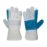 DSY A Grade Split Leather Double Palm Canadian Work Gloves, Heavy Duty, Safety for Construction, Welding, Industrial Use