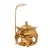 Premium Quality Round Golden Chafing Dish with Hanging Lid, 6 Liter Capacity