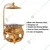 Premium Quality Round Golden Chafing Dish with Hanging Lid, 6 Liter Capacity