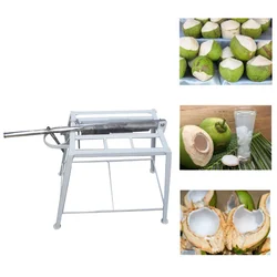 Stainless Steel Blade Standing Tendder Coconut Cutting Machine With Pusher for Non-Stop Coconut Cutting