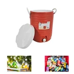 Premium Quality 22 Litre Insulated Round Chiller-Box with Drainage Hole, Perishable Items Storage Ice-Box