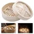 Commercial Bamboo Wooden Base Momos Basket With Lid(Size-30 cm)