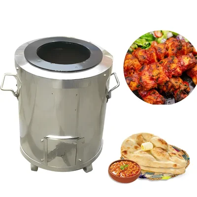 Commercial 30 x 30 x 36 inch Oval Shape SS Charcoal Tandoor 