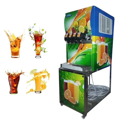 Commercial 70 Liters Soda Vending Machine With 4 Carbonated and 2 Non-Carbonated Nozzle