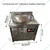 Commercial 42 Inch Stainless Steel Induction Kadhai Machine, 90 Liters