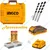 INGCO COSLI250885 Cordless 3 Pcs Combo Kit with Brushless Impact Drill Laser Distance Detector Work Lamp and Accessories