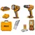 INGCO COSLI250885 Cordless 3 Pcs Combo Kit with Brushless Impact Drill Laser Distance Detector Work Lamp and Accessories