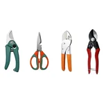 AGT Garden Combo of Roll Cut Cutter, Double Cut Cutter, Imported Garden Pruner and Garden Scissor (Set of 4)