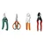 AGT Garden Combo of Roll Cut Cutter, Double Cut Cutter, Imported Garden Pruner and Garden Scissor (Set of 4)
