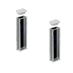 Lab Junction 2 Set Quartz Cuvette with Wall & Lid (1.7ml Volume, 5mm Pathlength) for Spectrophotometer as per Quality Standards