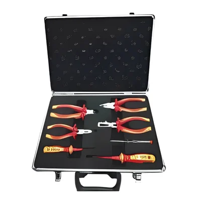 DE NEERS Insulated Tools Set Of 8 Pcs (7 PCS + 1 ALUMINUM TOOL BOX) - KIT I