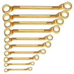 DE NEERS 6x7 to 24x27 mm Non Sparking Ring Spanner Set (Set No.- 13/10mm)_10 Pcs. Per Set