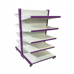 Premium Quality 5 x 2 Feet 5+5 Shelves Center/Double Sided Gondola Rack -Set of 1