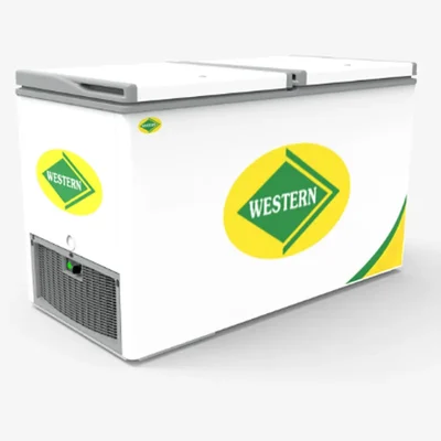 WESTERN E425H220 Hard Top Hatched Double Door 351L Eutectic Freezer with Roller Wheels, Quiet Compressor, 4 Years Warranty