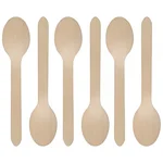 200 Pcs, 14 Cm Biodegradable Wooden Spoon for Indoor and Outdoor Usage