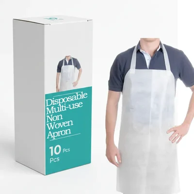 10 Pcs Disposable Multi-use Non Woven Apron 