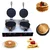 Commercial Double Head Round Waffle Making Machine, 2200 Watt