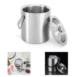 Premium Quality Double Walled Stainless Steel Ice Bucket with Lid(Capacity-1 Ltr)