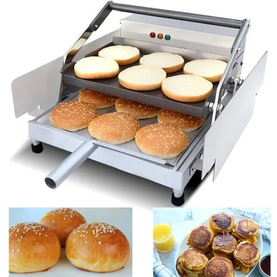 Commercial Double Layer Electric Bun Toaster SS Body 800W