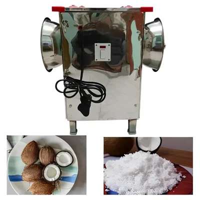 Commercial Stainless Steel Double Side Coconut Scrapper with 0.5HP Motor