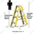 Youngman FRP Fiberglass 6 Steps (1.82m) Double-Sided Self Supporting Ladder