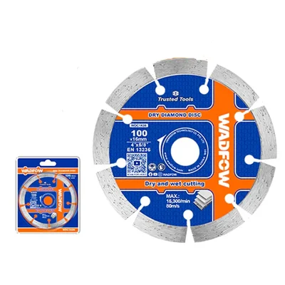 Wadfow 5 Pcs 100mm (4") Dry Diamond Disc Suitable For Marble, Tile, Ceramic, Concrete & Stone Cutting (WDC1K06)