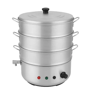 Electric Operated 3 Tier Momo, Rice, Corn Steamer For Commercial Use