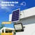 GIGAWATTS 600W LED Solar Flood Light with Panel & Remote Control for Home Garden Wall Parking Garage Basement Farms