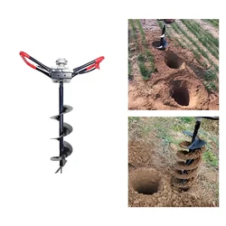 Heavy Duty Earth Auger Attachment for Brush Cutter with 6 inch Drill Bit For Earth Auger/ Post Hole Digger