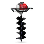BALWAAN 63 cc 2 Stroke Heavy Duty Petrol Earth Auger with 12 Inch Double Spiral Bit Suitable for Digging Holes, Plantation & Fencing Purpose |BE-63
