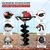 BALWAAN 63 cc 2 Stroke Heavy Duty Petrol Earth Auger with 12 Inch Double Spiral Bit Suitable for Digging Holes, Plantation & Fencing Purpose |BE-63