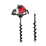 Balwaan BE-63, 63cc 2-Stroke Earth Auger Machine with 2.5 & 4 inch Drill Bit | Hole Digger