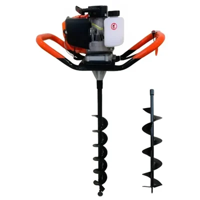 Gramstrong 52-cc 2-stroke Earth Auger / Post hole digger Engine with 4 & 6 inch Drill Bit 