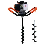 Gramstrong 52-cc 2-stroke Earth Auger / Post hole digger Engine with 4 & 6 inch Drill Bit 