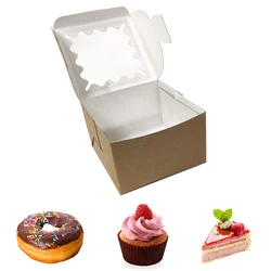Eco-friendly Kraft Material Double Pastry Box (Pack of 5)