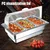 Electric SS Chaffing Dish Containing 3 Units of 1/3 GN Pans with PC Roll Top Lid