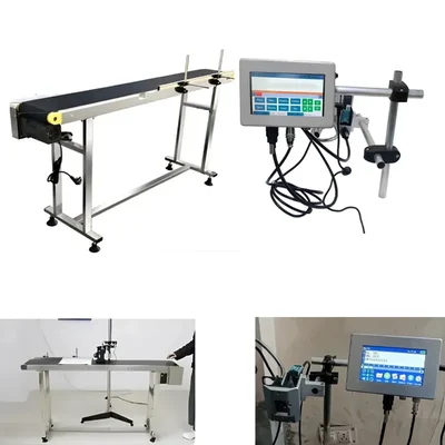 Smart Electric 59 x 7 inch Conveyor Belt Machine with Inkjet Printer