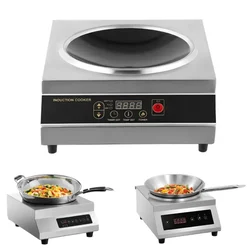 Commercial 5 Kw Electric High Power Induction Wok Cooktop  