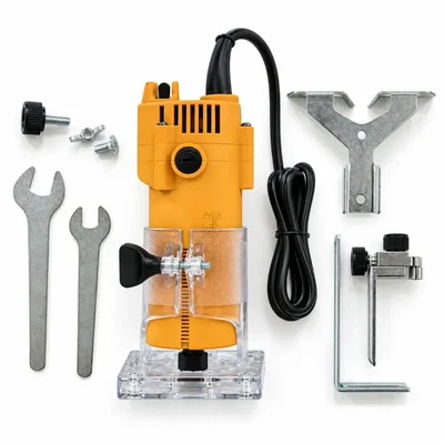 SCHEDULAR 6.35mm (1/4") 800 Watt Electric Wood Trimmer/Palm or Laminate Router, 30000 RPM (CD-1981)