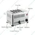 Premium Quality 4 Slice Electric Stainless Steel Bread Toaster, 3200W 