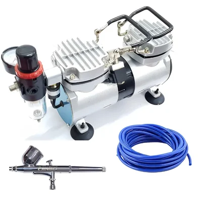 Elephant 35LPM Mini Air Compressor 0.3HP Double Piston with Painter Air Brush & 3m PU Pipe (AS 19)