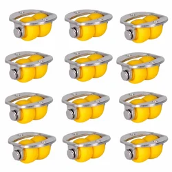 Ackwheel (A-104) Premium Quality  Conceal Caster Wheel  Fixed Furniture Caster Load Capacity 120 kg, (Pack of 12 pcs) 