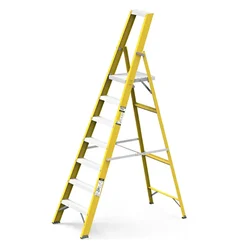 Youngman FRP Fiberglass 6 Steps (1.85m) Swing Type - Platform Ladder (6 Steps + Platform)