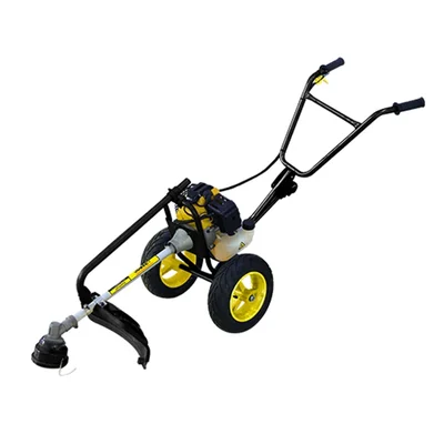 Kisankraft KK-BC2-52T, 2 Stroke 1.97 hp 52 cc Petrol Trolley Type Brush Cutter with Accessories