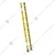 Vishwakarma FRP Fiberglass 8 Steps (2.43m) Wall Support Ladder 