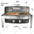 Premium Quality Mirror Finished Buffet Food Warmer With Fuel Holders and Transparent Lid, 8 Litre Capacity