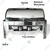 Premium Quality Buffet Food Warmer With Fuel Holders and Steel Lid, 8 Litre Capacity
