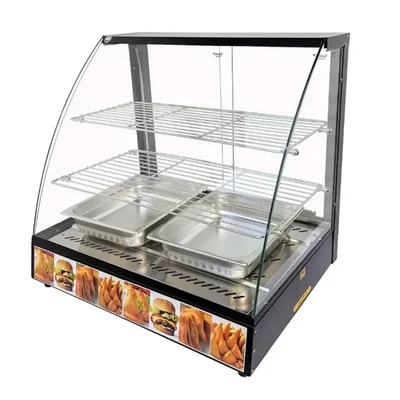 ADORMA FDW 150L Curved Glass 1200W Food Display Warmer 150 Litres, Food Grade Stainless Steel Interior with 1 Year Warranty