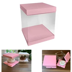 Fully Transparent Pinata Cake Box 10 inch (Pack of 5)